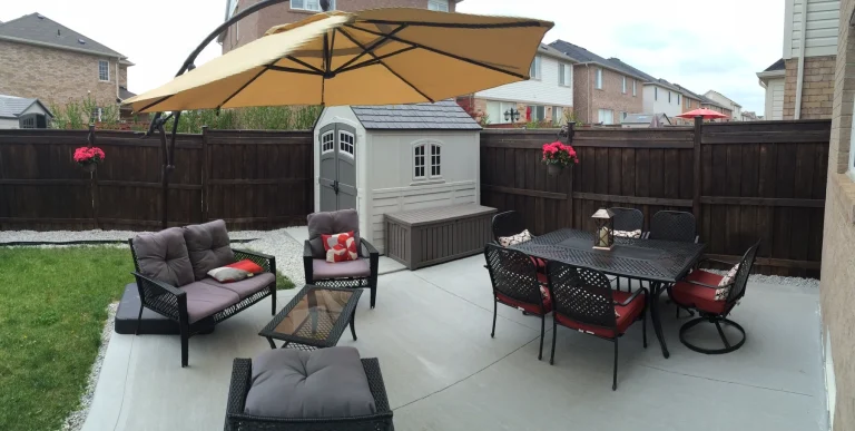 Garden remodeling with concrete