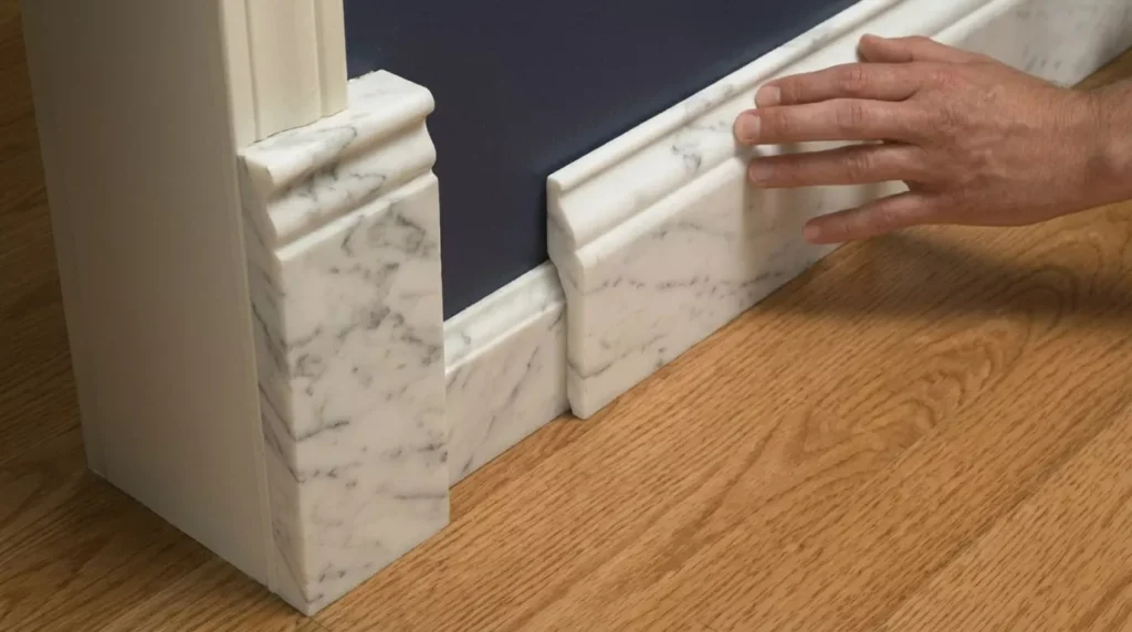 Professional Baseboards & Casing Installation Toronto finishing door trim by CNG Contracting.