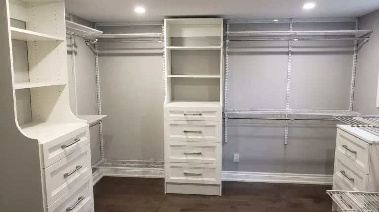 Professional Closet Organizer Installation Toronto assembling custom shelves by CNG Contracting.