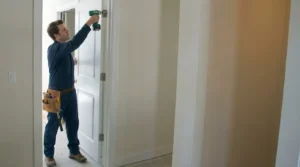 Door frame and hinge repair