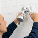 Professional Faucet & Showerhead Replacement Toronto installing kitchen mixer by CNG Contracting.