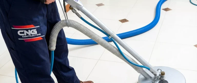 Professional Grout Cleaning & Sealing Toronto restoring tile joints by CNG Contracting.