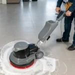 Professional Grout Cleaning & Sealing Toronto applying penetrating sealer by CNG Contracting.