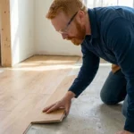 Professional Hardwood, Laminate & Vinyl Flooring Installation Toronto locking planks together by CNG Contracting.