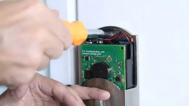 Professional Keyless Entry & Hardware Upgrades Toronto installing smart keypad lock by CNG Contracting.