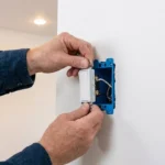 Professional Outlet & Switch Replacement Toronto testing voltage by CNG Contracting.