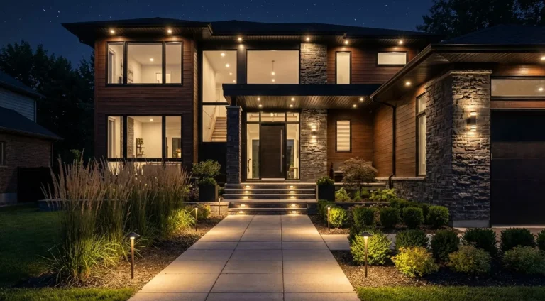 Professional Pathway & Step Lighting Toronto installing low voltage LED fixtures by CNG Contracting.