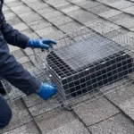Technician inspecting exterior brick weep holes for rodent entry points in Toronto.