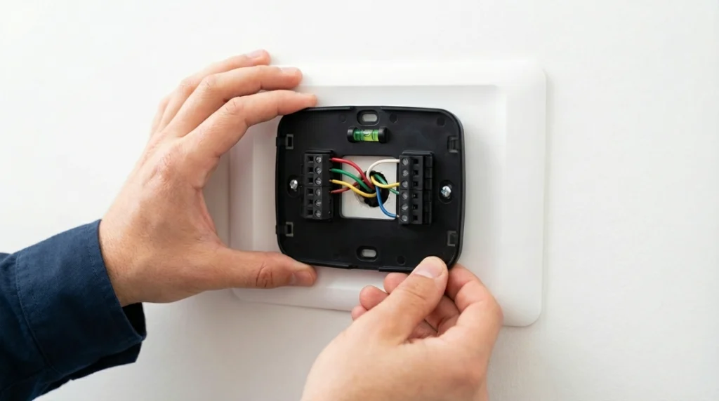 Professional Thermostat Installation Toronto configuring smart device by CNG Contracting.