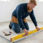 Professional Subfloor Leveling & Preparation Toronto pouring self-leveling compound by CNG Contracting.