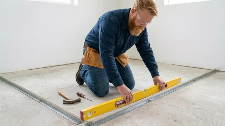 Professional Subfloor Leveling & Preparation Toronto pouring self-leveling compound by CNG Contracting.
