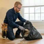 Professional Water Damage Restoration Toronto repairing ceiling leak by CNG Contracting.