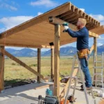 Professional Backyards Prefab Shed Assembly Toronto building concrete base by CNG Contracting.
