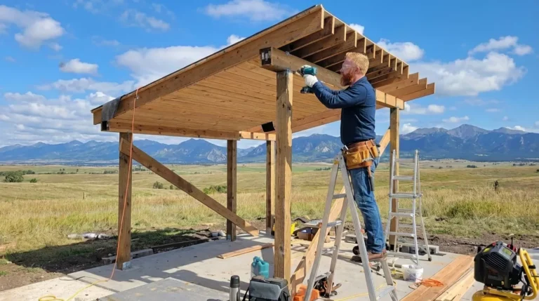Professional Backyards Prefab Shed Assembly Toronto building concrete base by CNG Contracting.