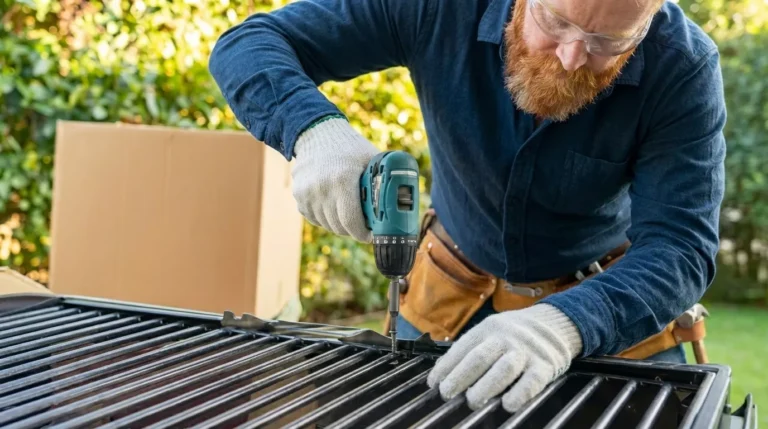 Professional Patio Furniture & Grill Assembly Toronto securing outdoor sectional by CNG Contracting.