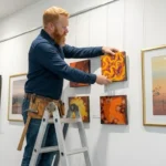 Professional Picture & Art Hanging Toronto leveling gallery wall by CNG Contracting.