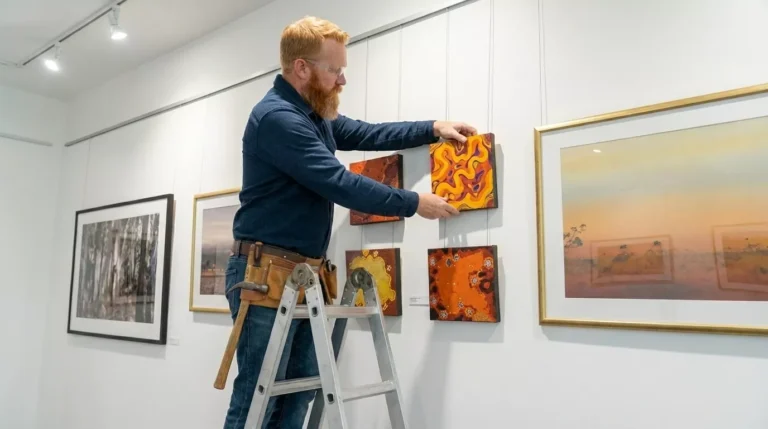 Professional Picture & Art Hanging Toronto leveling gallery wall by CNG Contracting.
